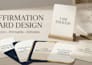 design custom affirmation cards, printable motivational cards design